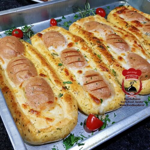 Vegetable sausage bread